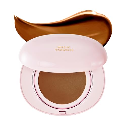 milktouch Cushion Foundation, 24H Flawless Skin, Radiant Shine, No Oxidation, Long-Lasting, Non-Creasing, 60% Hydrating Skincare Infused Korean, Stocking Stuffers, Christmas Gifts(40N Cappuccino)