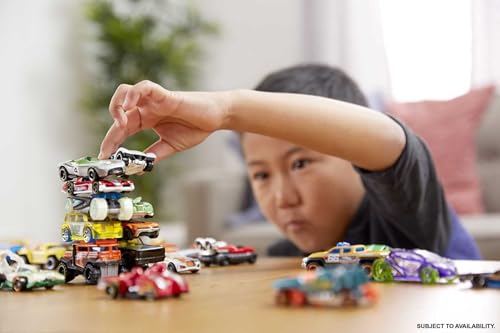 Image of Hot Wheels Toy Cars & Trucks 40-Pack, Set of 20 1:64 Scale Vehicles for Play or Display, Instant Collection (Styles May Vary) (Amazon Exclusive)