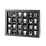 Vitrina de cristal ajustable para montar en la pared, color negro