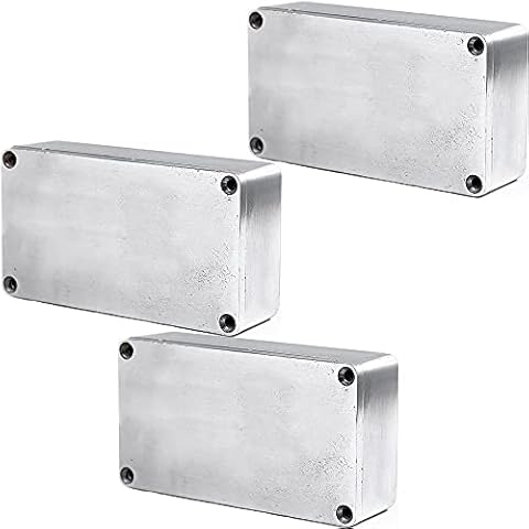 Mintice 3 X Pro 1590B Style 115x65x35mm Aluminum Metal Stomp Box Case Enclosure Guitar Effect Pedal Cover