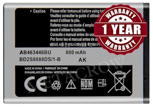 Image of Original AB463446BN Battery Compatible with Samsung Guru X200 GT-E1200Y C512 X208 1258 1250 S3030 E3100 S5150 X210 X160 S208 F519 - (800mAh) - 1 Year Warranty BC45