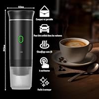 Tragbare 3-in-1 Kaffeemaschine mit Akku – Mini Espressomaschine für unterwegs mit USB-C Selbsterhitzung – Kompatibel mit Nespresso, Dolce Gusto Kapseln & Gemahlenem Kaffee – Perfekt für Camping – Ansicht 4