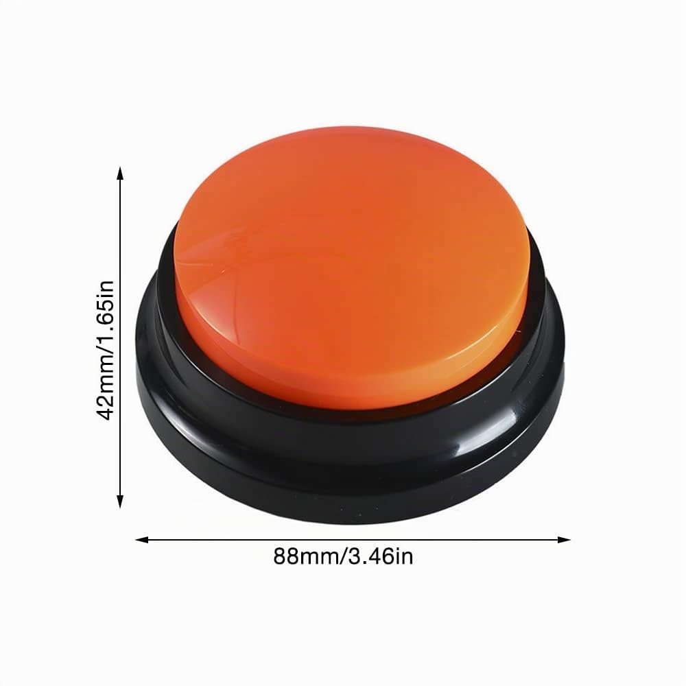 Buzzer Enregistrable Voix, Lot de 4 Buzzer Enregistrable, Bouton Parlant Enregistrable, Bouton Chien Communication, pour lEntraînement au Animaux Communication Enregistrée