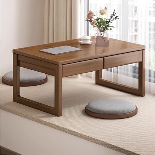 Table basse en bois tatami avec tiroir et table à thé basse de style japonais - 2