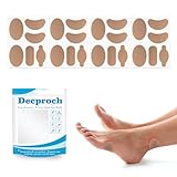 Moleskin for Feet, Moleskin for Blisters, Moleskin Adhesive Pads for Feet Heels, Skin Tape Sticker Patch for Feet (4 Sheets - 24 Pieces Total)