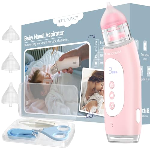 Image of Electric Nasal Aspirator for Baby, Waterproof Baby Nose Sucker, Nose Sucker for Baby, LCD Baby Nasal Aspirator, Booger Sucker for Baby & Toddler, Nose Aspirator for Babies with Music and Light