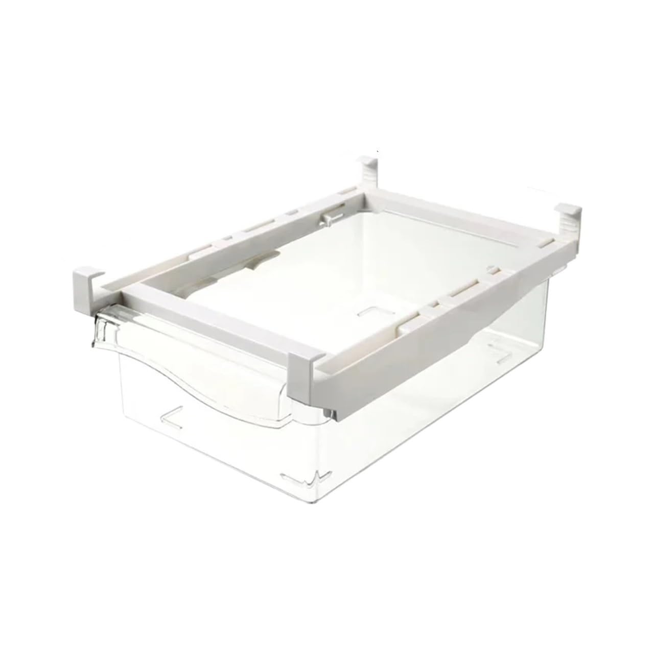 YCENJEPSAZ Fruit Vegetable Preservation Organizer Transparent Egg Container Under-shelf Refrigerator Drawer Kitchen Storage Box(For Vegetable)