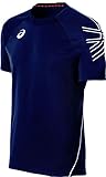 ASICS Men's Team Performance Tennis Jersey, Navy/White, Small