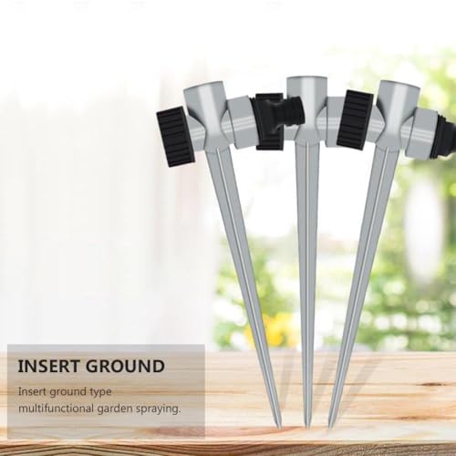 VICASKY Gartensprenger Rasenbewässerung Rasensprenger Schmale Flächen Hängende Bewässerung Sprinklerkopf 3 stücke Rasensprinkler Erdspieß Sprinkler Spike Gartensprinkler Stabiler Einsatz Effektive