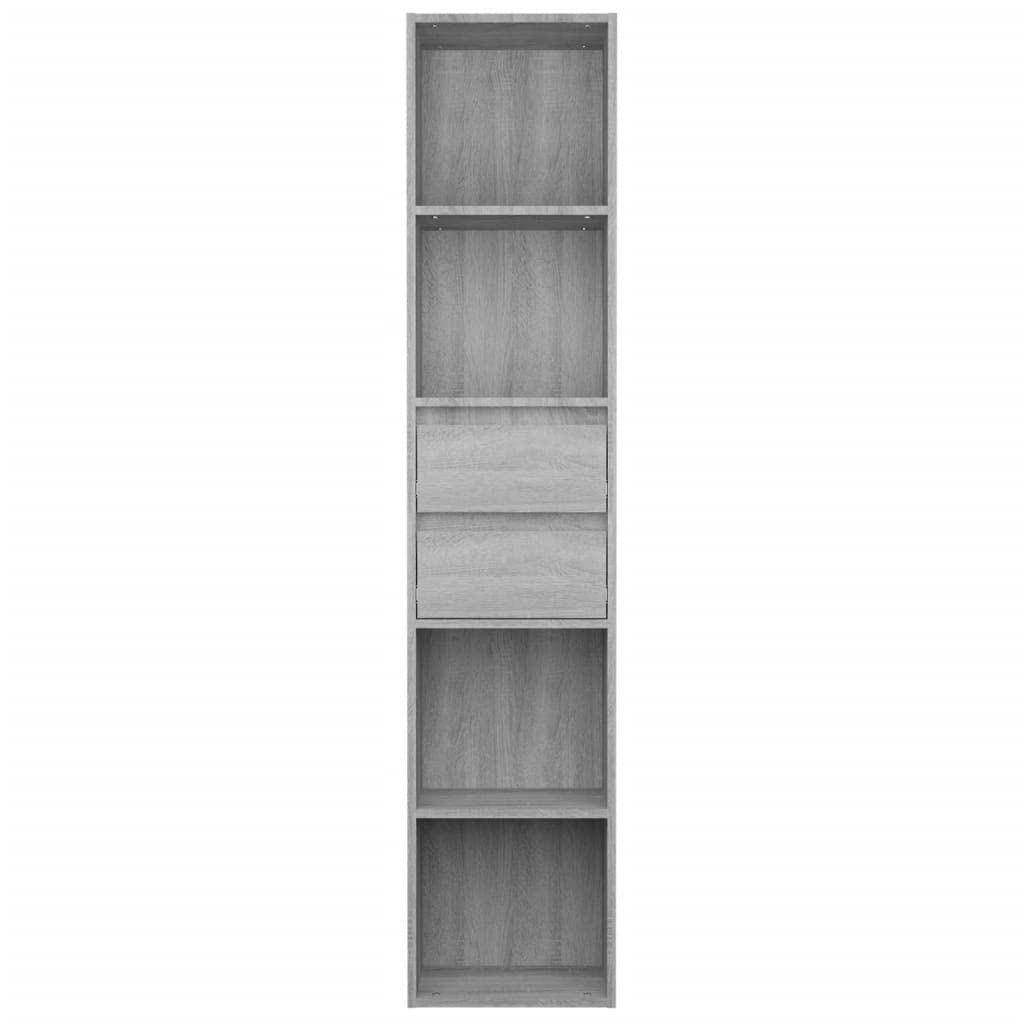 Generisch Bücherregal Grau Sonoma 36x30x171 cm Holzwerkstoff,Möbel,Regalsysteme,Bücherregale Bücherschränke-815535