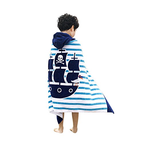 Peoxio Serviette de Bain ¨¤ Capuche pour Enfants Grande Serviette de Bain de Plage Motif Crocodile Filles et Gar?ons 4-14 Ans Cover