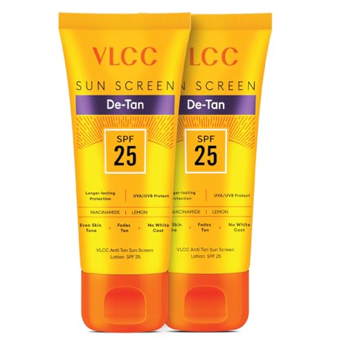 VLCC Natural Sciences | Sunscreen Lotion SPF 25+ | With Lemon | 150+150 (10.14 Fl Oz) | Pack of 2