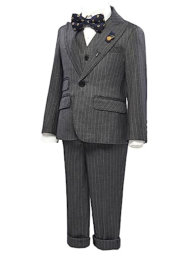 Costume rayé garçon smoking chic pour fête et bal de fin d'année