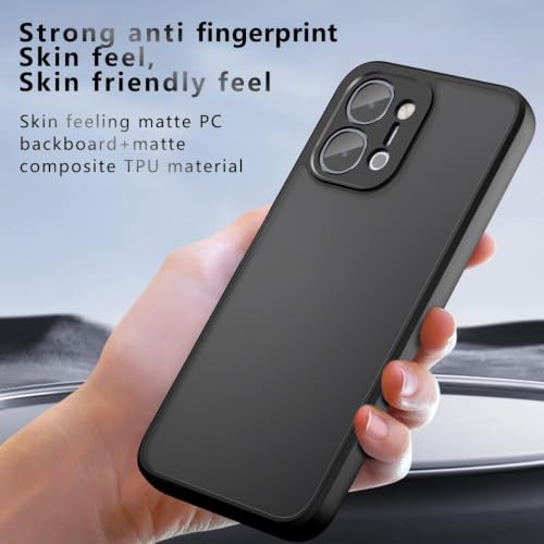 Image of Matte PC + TPU Back Cover Case for Vivo T5x 5G, Black