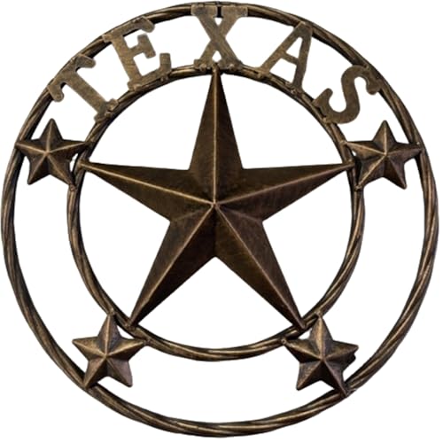 12 Texas BARN Star Metal Lone Star Wall Art Rustic Bronze Western Home Decor Ranch Farmhouse Garden Patio Living Room Garage BARN Texas USA Home Decor Handmade Item EH10223