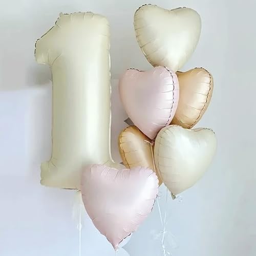 Image of Baby Pink Heart Balloon, 10PCS Pink Foil Heart Balloons, 18inch Pastel Pink Heart Shape Balloons Helium Birthday Party Decorations for Girls Brithday Party, Baby Shower, Valentines Day, Princess Party