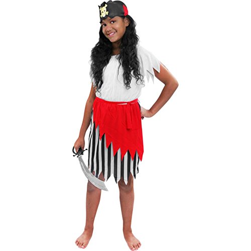 Disfraz de Pirata Caribeña para Niñas Talla S miniatura 1