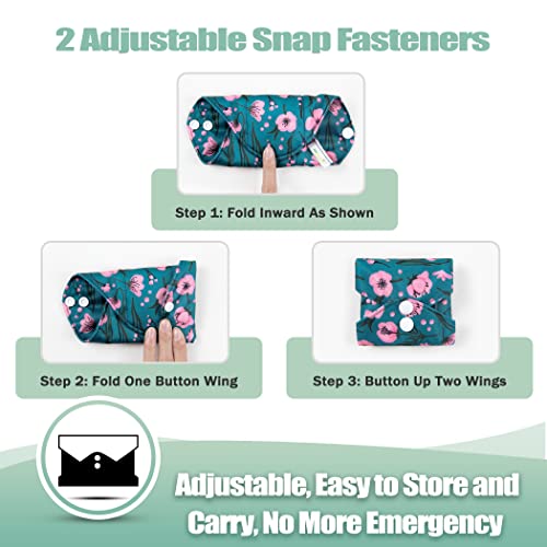 Image of wegreeco Reusable Menstrual Pads - Reusable Sanitary Pads | Reusable Panty Liners | Soft Cloth Menstrual Pads - 6 Pack with 1 Cloth Mini Wet Bag (L, Rose)