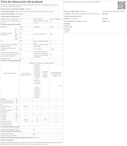 Réfrigérateur américain SAMSUNG RS70F65QET 2 portes 659 Classe E Platinum Inox - vue 5