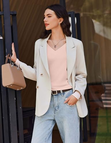 Ekouaer 3 Pack Long Sleeve Shirts for Women V Neck T Shirt Fall Casual Tops Basic Base Layer Undershirts Tees 2025 S-XXL3