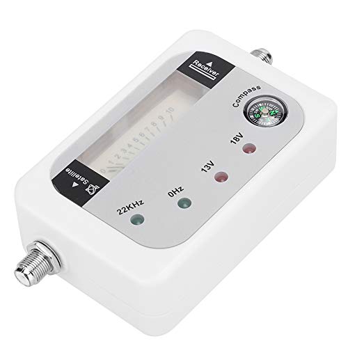 Tonysa 950~2150M Satellite Signal Finder Digital Satellite Finder White 13~18V Satellite Signal Meter Support Maximize Satellite Reception