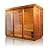 TaTalife Outdoor Red Cedar Steam Sauna, 8KW Toule Stove Heater, 2-8 Person Traditional Wooden Steam Saunas Indoor/Outdoor Use, 220V Heater, Family Rectangle Sauna Room with Backrest Headrest