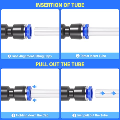 Tailonz Pneumatic PU-6 8 10 12 14 LS 50 Straight Push Connectors Plastic Quick Release Connectors Air Line Fittings For 6 8 10 12 14 Tube  thumb #5