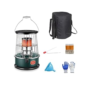 Kerosinekachel voor binnen/buiten gebruik, draagbare multifunctionele kerosinekachel met handvat, 6L kerosinekachelbrander met verwarmingselement en kookzak, voor terras camping ijs F