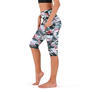 ODODOS Women’s High Waisted Yoga Capris with...