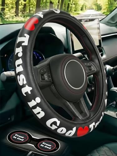 Christian Trust in God Steering Wheel Cover