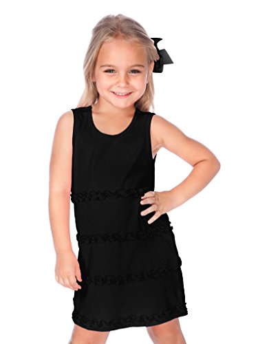 Little Girls 3-6X A-Line Lettuce Edge Ruffles Scoop Neck Sleeveless Dress