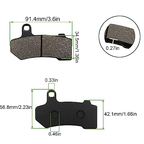 image for ZICOO Front and Rear Brake Pads for Harley Road Glide 2008-2021, FLHX 