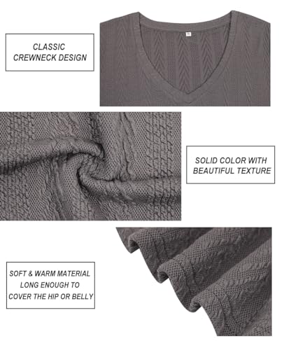 Image of CARCOS Plus Size Tops for Women Long Sleeve Raglan V Neck T Shirts Tunic Fall Blouse Xl-5Xl 14W -28W