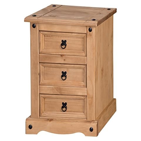 Mercers Furniture Corona 3 Drawer Bedside Table Cover