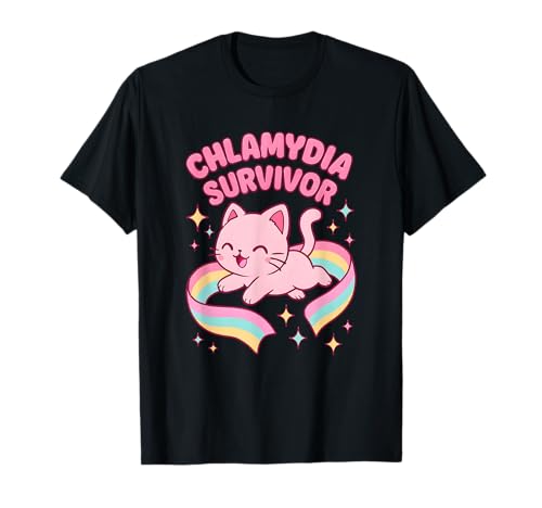 Chlamydia Survivor Cringy Cat Weird Funny Cringe Obnoxious T-Shirt