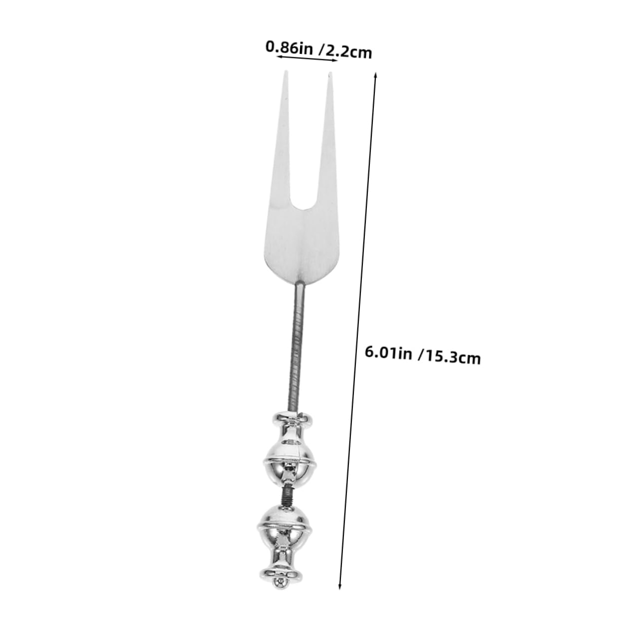 BRIGHTFUFU 2pcs Stainless Steel Snack Forks with DIY Beads Portable Fruit Forks for Appetizers Desserts Salad Elegant Cutlery for Parties Festivals Outdoor Dining