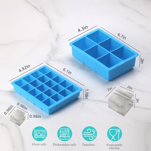 Moldes de silicona para congelador 2 unidades azules miniatura 2