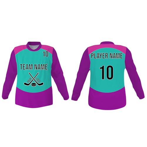 Image of SGS Sports Gear Custom Hockey Jersey, Personalized Reversible or Standard Design with Name & Number, Hockey Jersey
