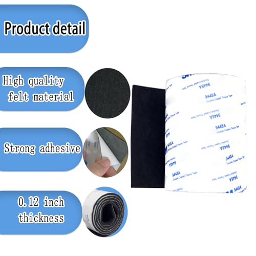 Tiras de fieltro autoadhesivas y cortables de 4x40" para proteger paredes y suelos 5