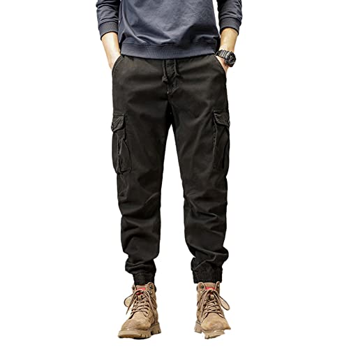 Cargo Pants for Men Slim Fit with Pockets Casual Boys Jogger Pants Trousers