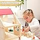 Ruikdly Puppenfamilie Holzpuppe Set, 12 Stück Puppenhaus Figuren mit Katze und Hund, Biegepuppen für Puppenhaus Zubehör Geschenk