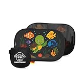 Sonnenschutz Auto Baby & Kinder • ZERTIFIZIERTER UPF50+ UV-Schutz • DEKRA geprüft & KBA-zugelassen • Nachhaltiges & hochwertiges GSM105+ Nylon • Sonnenblende Seitenscheibe • Motiv Unterwasser
