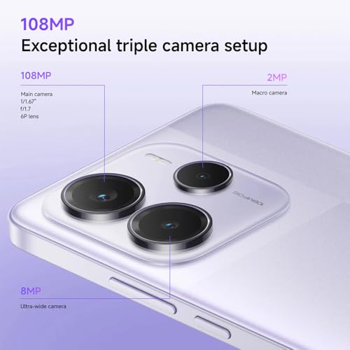 XIAOMI Redmi Note 14 5G Smartphone 8+256GB 108MP MediaTek Dimensity 7025-Ultra 120Hz Eye-Care Screen 5110mAh with NFC, Without Charge (Black) – Image 3