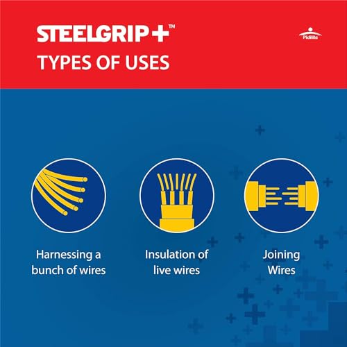 Image of Pidilite Steelgrip Self Adhesive PVC electrical Insulation Tape (Color May Vary) - 6m.Pack of 20