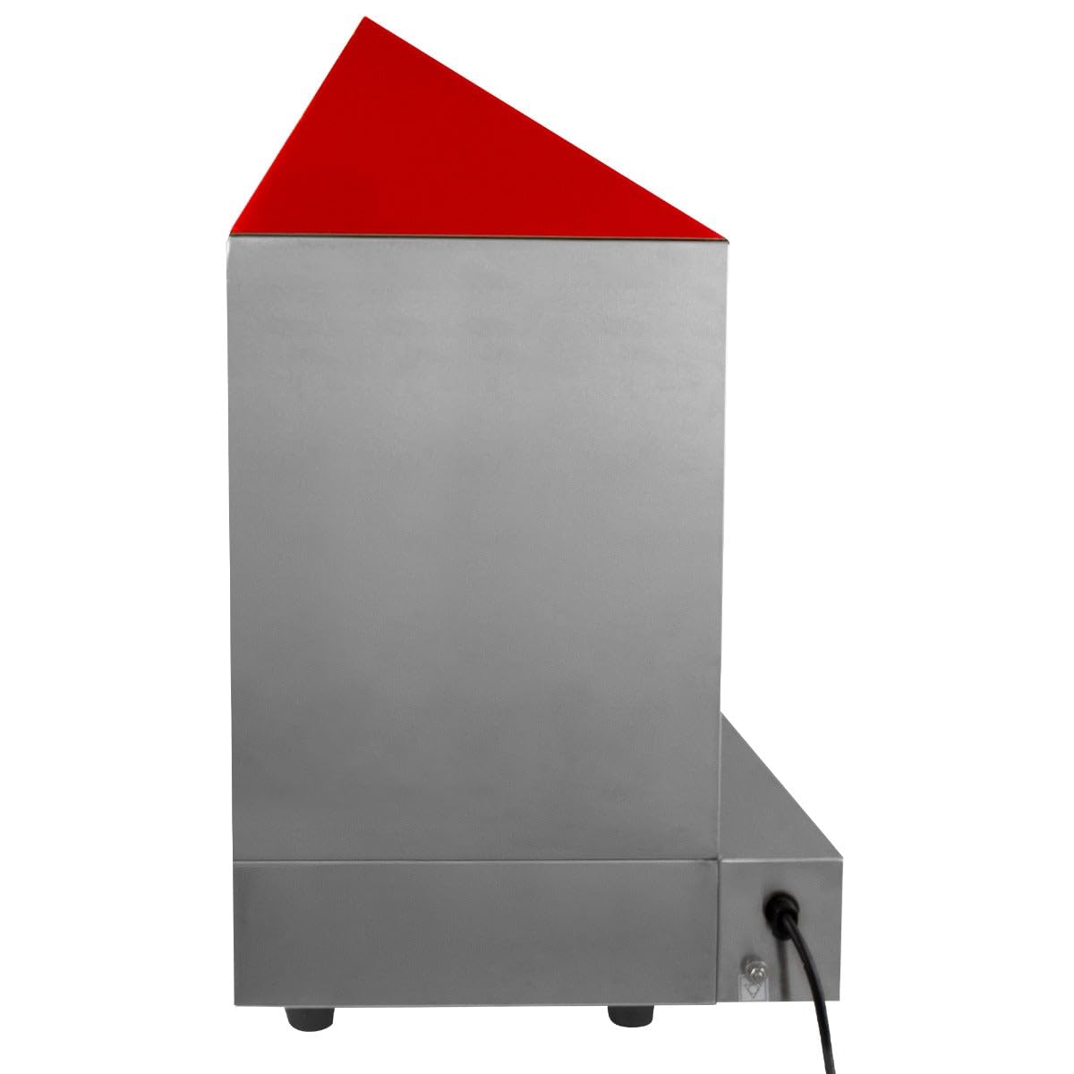 KuKoo - Sfornatore per Hot Dog Elettrico in Acciaio Inox, Scaldavivande Commerciale con Porte in Vetro Scorrevoli, Ripiano Solido Rimovibile, 2 Vassoi Grattugia, Termostato Regolabile da 30 °C a 110 °