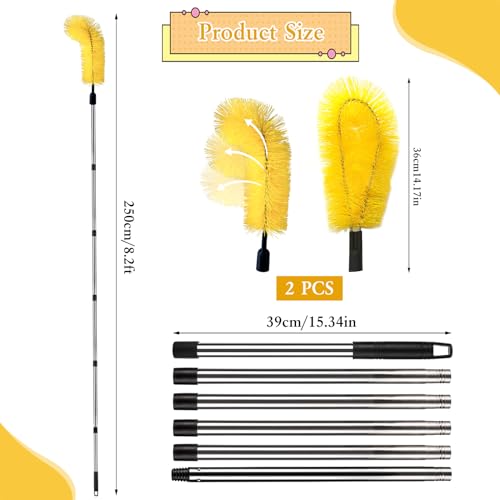 Laiamer GUTTER BRUSH-Y6 Cleaning Tools From The Ground, 8.2Ft Gutter Cleaner With 2 Gutter Cleaning Brush, Roofing Tool Rain Gutter Guard Cleaner Tool thumb #2