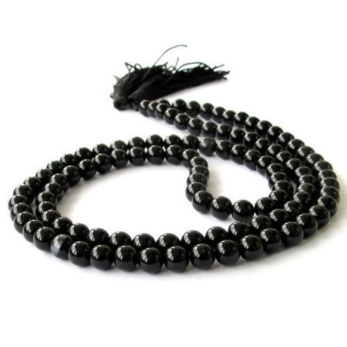 Unisex Adult Black Colored Akik/Agate/Hakik Mala/Maala/Garland Of 108+1 Beads For Shani/Kaali And Bhairav Pooja/Puja And A Siddha Rudraksha Freeee-image-22