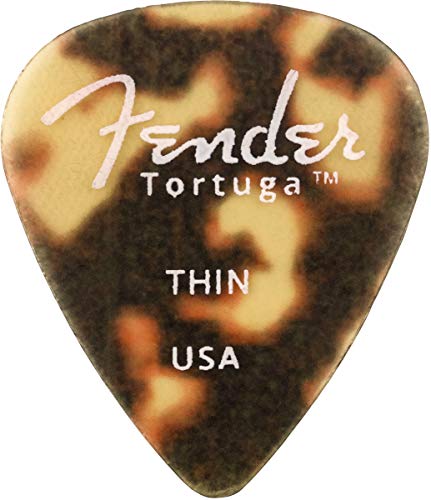 Fender® Tortuga™ 351 Médiators – Thin (Pack de 6) - Les Beatles, Paul McCartney, John Lennon, RIngo Starr, George Harrison Fender® Tortuga™ 351 Médiators - Thin (Pack de 6)