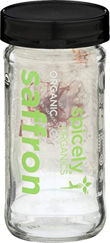 Spicely Organic Saffron 0.02 Ounce Jar Certified Gluten Free