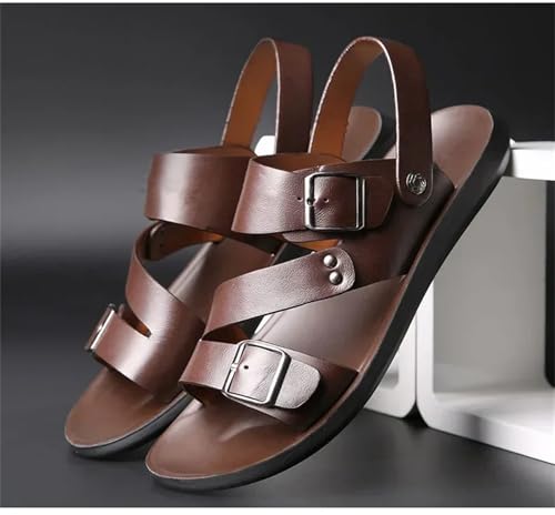 Men's Leather Sandals Slippers Beach For Male Leather Footwear3